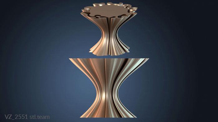 Вазы Узкая волнистая чашка