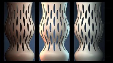 3D model Oval Rotated Vase (STL)