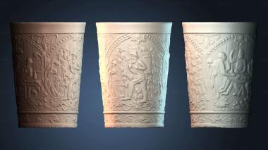 3D model Old cup fresco (STL)