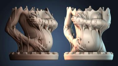 3D модель Ваза с расплавленным женским божеством (STL)