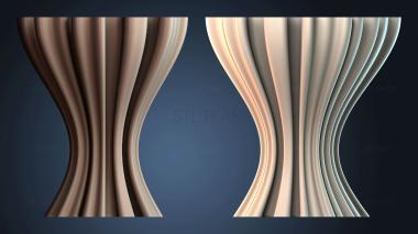 3D model Twisted modern vase with smooth curved surface (STL)