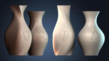 3D model Heart Shape Vases (STL)