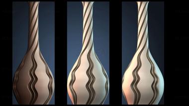 3D model Wavy Spiral Bottle (STL)