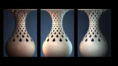 3D модель Ваза с каплевидным узором (STL)