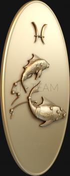 3D model Pisces in the oval (STL)