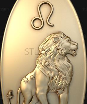 3D model Lion in the oval (STL)